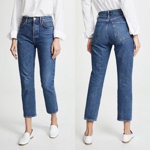 Agolde Blue Straight Leg Jeans